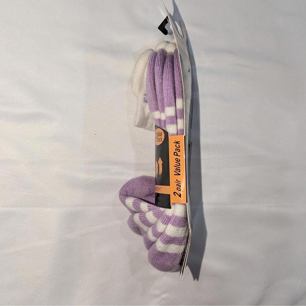 FootJoy ProDry Men’s Golf Ankle Socks 2 PACK Value Pack Purple/White L 7-12 - Picture 2 of 3